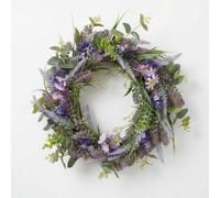 Homescapes Artificial Lavender Wreath, 40Cm, Purple