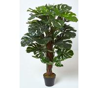 Artificial Monstera Plant, 120 cm Tall Homescapes Green One Size