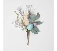 Homescapes Artificial Multi-Coloured Handcrafted Spring Easter Egg & Bunny Pick, 24 X 14 Cm