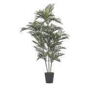 HOMESCAPES Artificial Palm Tree 180 cm Tall Fake Palm Plant with Large Leaves in Black Pot