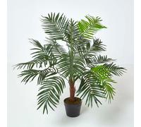 Homescapes Artificial Palm Tree Plant With Pot 100 Cm Handcrafted Green Indoor Decorative Faux House Plant