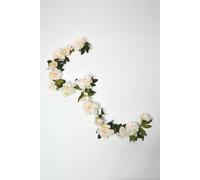 Homescapes Artificial Peony Flower Garland, 180 cm in Natural Homescapes Natural