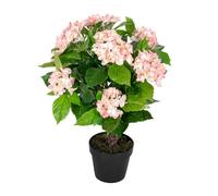 Homescapes Artificial Pink Handcrafted Hydrangea Bush Plant With Pot, 70 Cm