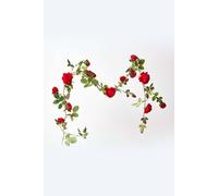 Homescapes Artificial Rose Flower Garland, 180 Cm In Red Red One Size