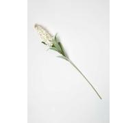 HOMESCAPES Cream White Artificial Levkoje with Long Stem 82 cm, Realistic Single Stem Flower