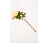 (Yellow) HOMESCAPES Artificial Stem of Dried Pink Peony Flowers, 48 cm
