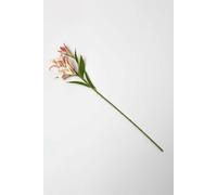 HOMESCAPES Artificial Cream Pink Lily Flowers 80 cm, Realistic Individual Flower
