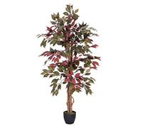 HOMESCAPES Artificial Tree Capensia in Pot approx. 135 cm high Lifelike Leaves and Silk Flowers Replica Artificial Tree