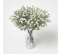 HOMESCAPES Artificial White Gypsophila Bouquet 32 cm, Realistic Flowers