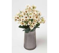 HOMESCAPES Artificial Wild Daisies Cream White Bouquet 46 cm, Realistic Natural Flowers