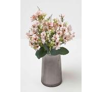 HOMESCAPES Artificial Wild Daisies Pink Bouquet 46 cm, Realistic Natural Flowers