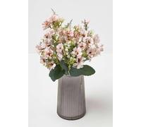 HOMESCAPES Artificial Wild Daisies Pink Bouquet 46 cm, Realistic Natural Flowers