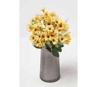 (Yellow) HOMESCAPES Artificial Wild Daisy Cream Bouquet Flower, 46 cm