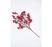 HOMESCAPES Artificial Single Stem Red Snow Berry Christmas Decorative Realistic Plant Festive Xmas Holidays Home Decor