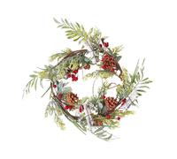 Homescapes Artificial Wreath with Berries and Pinecones, 18 Inches