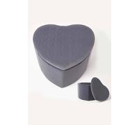 Homescapes Arundel Heart-Shaped Velvet Footstool With Storage In Grey Grey One Size
