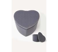 Arundel Heart-Shaped Velvet Footstool with Storage Homescapes Grey One Size