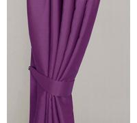 Homescapes Aubergine Herringbone Chevron Curtain Tie Back Pair