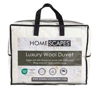 HOMESCAPES Australian Wool 400 GSM Heavy Duvet - Single