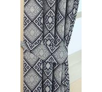 (Blue) Aztec Jacquard Curtain Tie Back Pair