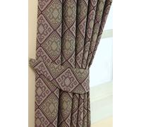 Homescapes Aztec Jacquard Curtain Tie Back Pair In Purple Purple