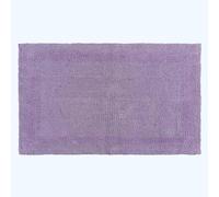HOMESCAPES Bath Mat, Luxury 1600gsm Extra Soft 100% Cotton, Reversible Bathroom Mats Non-Slip, Washable, Super Absorbent, Quick-Dry, Lilac Bathroom Rug, 50 x 80 cm