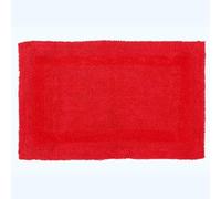 HOMESCAPES Bath Mat, Luxury 1600gsm Extra Soft 100% Cotton, Reversible Bathroom Mats Non-Slip, Washable, Super Absorbent, Quick-Dry, Red Bathroom Rug, 50 x 80 cm