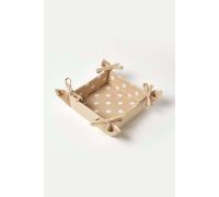 (Beige) Stars Reversible Bread Basket