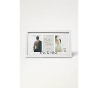 Mr & Mrs Wedding Photo Frame 3 Photo 4x6 White Collage Couple Gift