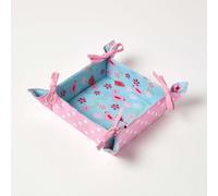 Homescapes Bird & Flowers Reversible Bread Basket
