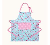 Birds and Flowers Pink Cotton Apron Homescapes Multi One Size