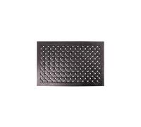 Homescapes Black Braided Rubber Non Slip Doormat