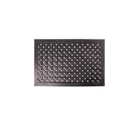 Homescapes Black Braided Rubber Non Slip Doormat Black 45cm x 75cm