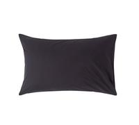 (Standard - 48 x 74 cm, Black) Egyptian Cotton Pillow Case 200 TC Equivalent 400 Thread Count