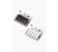 Homescapes Black Or White Wedge Doorstop Set Of 5 Black One Size