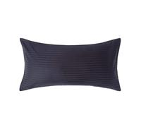 HOMESCAPES Black Pure Egyptian Cotton King Size Pillowcase 330 TC 500 Thread Count Percale Equivalent Satin Stripe Housewife Pillow Case Pack of 4
