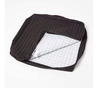 Homescapes Black Quilted Polyester Armchair Booster Cushion Cover