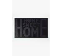 Homescapes Black Rubber Home Sweet Home Non-Slip Doormat