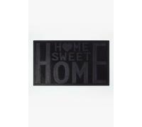Homescapes Black Rubber Home Sweet Home Non-Slip Doormat | Size: 45 cm x 75 cm Homescapes Black 45 cm x 75 cm