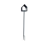 Black Standalone Metal Bird Table, 1.3m Tall Homescapes Black One Size