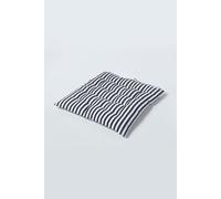 (1 Seat Pad) Black and White Stripe Seat Pad with Straps 100% Cotton