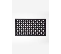 Black Wrought Iron Effect Rubber Doormat 70 x 40 cm