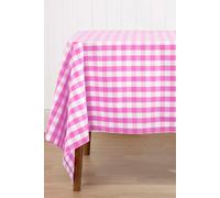 (137 x 178 cm, Pink) Block Check Cotton Gingham Tablecloth