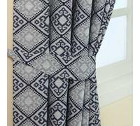 Homescapes Blue Aztec Jacquard Curtain Tie Back Pair