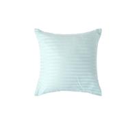 (Square - 40 x 40 cm, Blue) Egyptian Cotton Satin Stripe Pillowcase 330 Thread Count