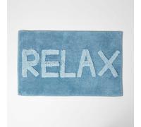 Homescapes Blue Relax Bath Mat 100% Cotton, 50 X 80 Cm
