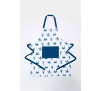 Homescapes Blue Sea Animal 100% Cotton Apron Blue One Size