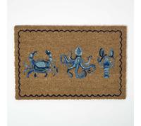 Homescapes Blue Sea Animal Non-Slip Coir Doormat