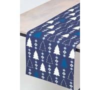Homescapes Blue Winterland Christmas Table Runner 35 X 250 Cm Blue One Size