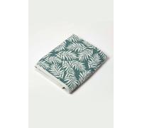 Homescapes Botanical Pattern 100% Cotton Towel In Green Green Hand Towel